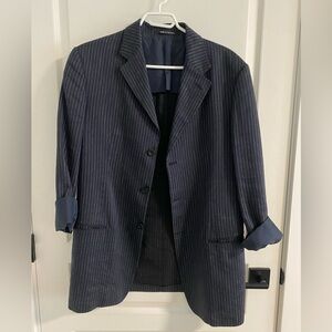 Armani Collezioni Navy Striped Men's Blazer